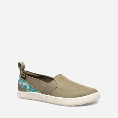 Dámské Slip On Teva Voya Slip On Olivy Zelené - CZ049981